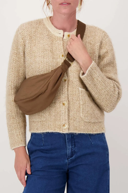 Zusss | Bauchtasche aus Nylon, schokoladenbraun