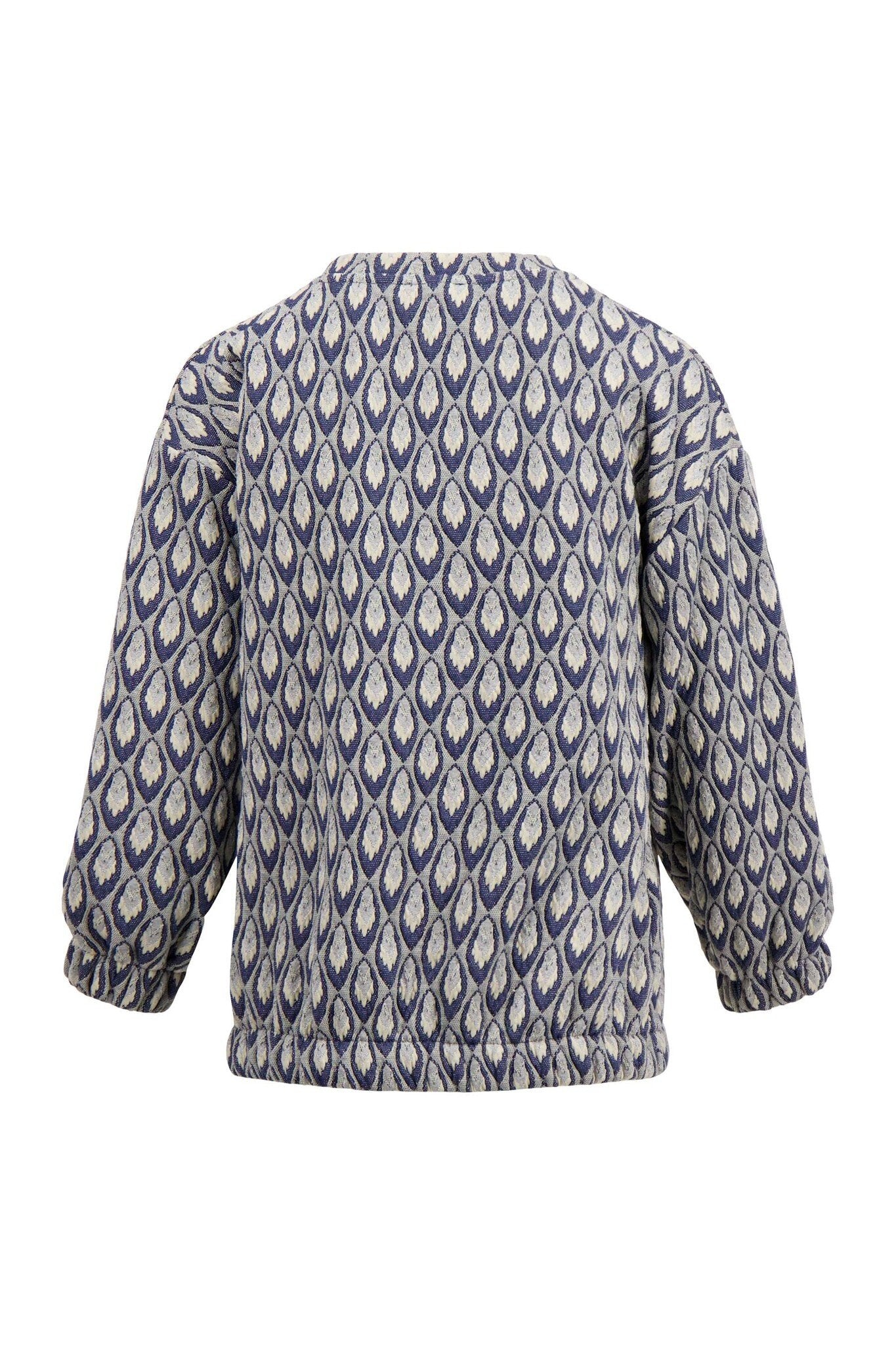 Zusss | Pullover aus Jacquard-Stoff, marineblau