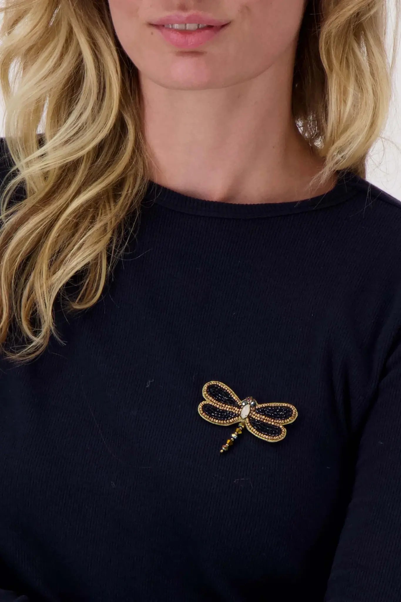 Zusss | Brosche Libelle Nachtblau