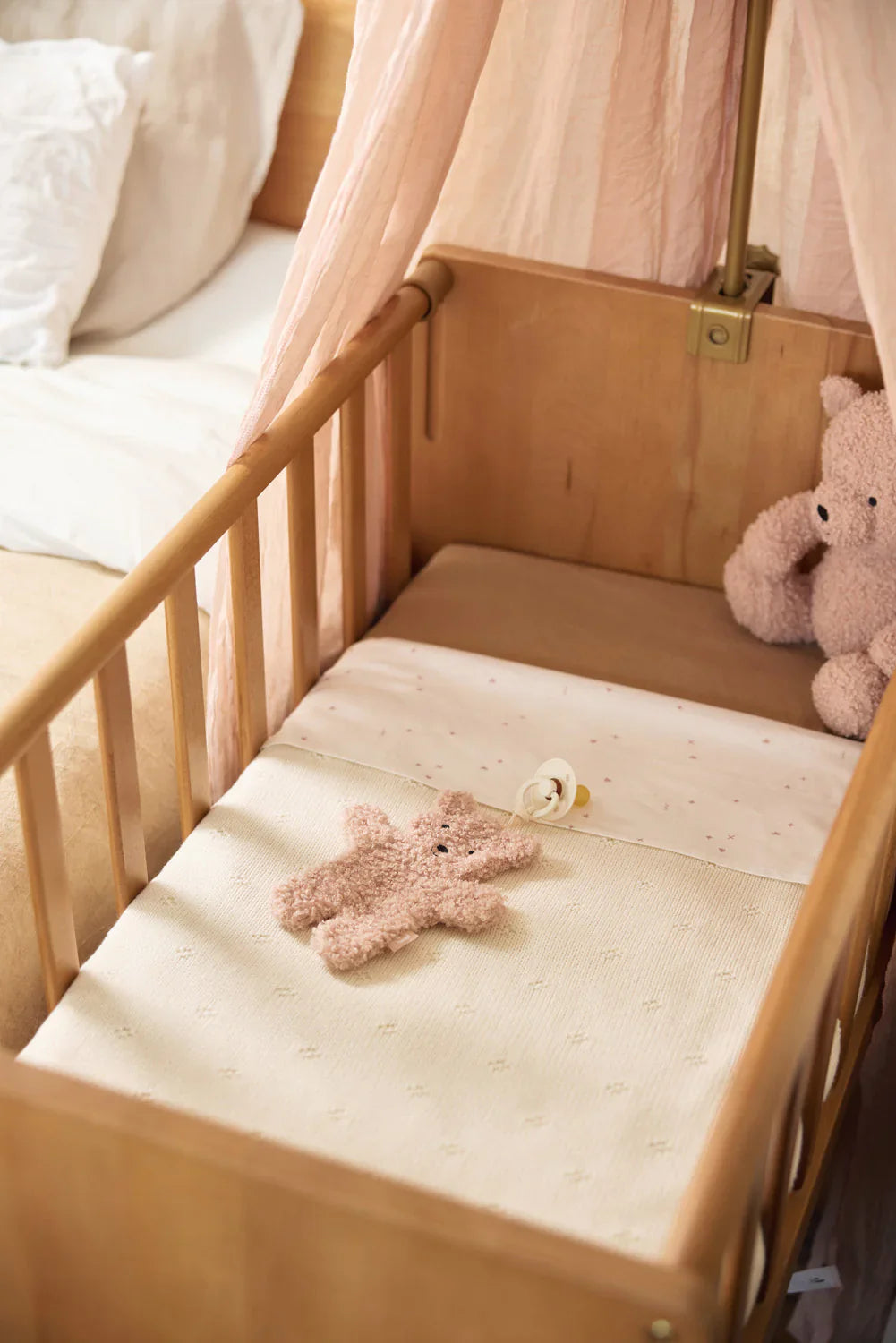 Jollein | Stoffschnuller Teddybär Wildrosa