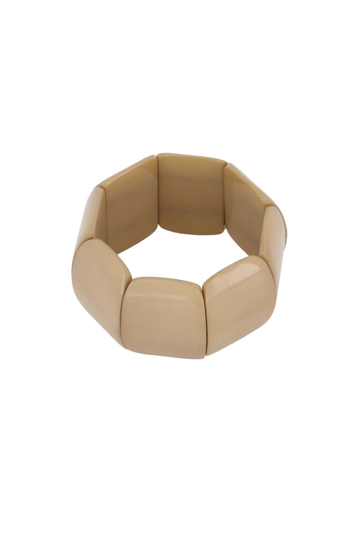 Zusss | Armband brede kralen humus