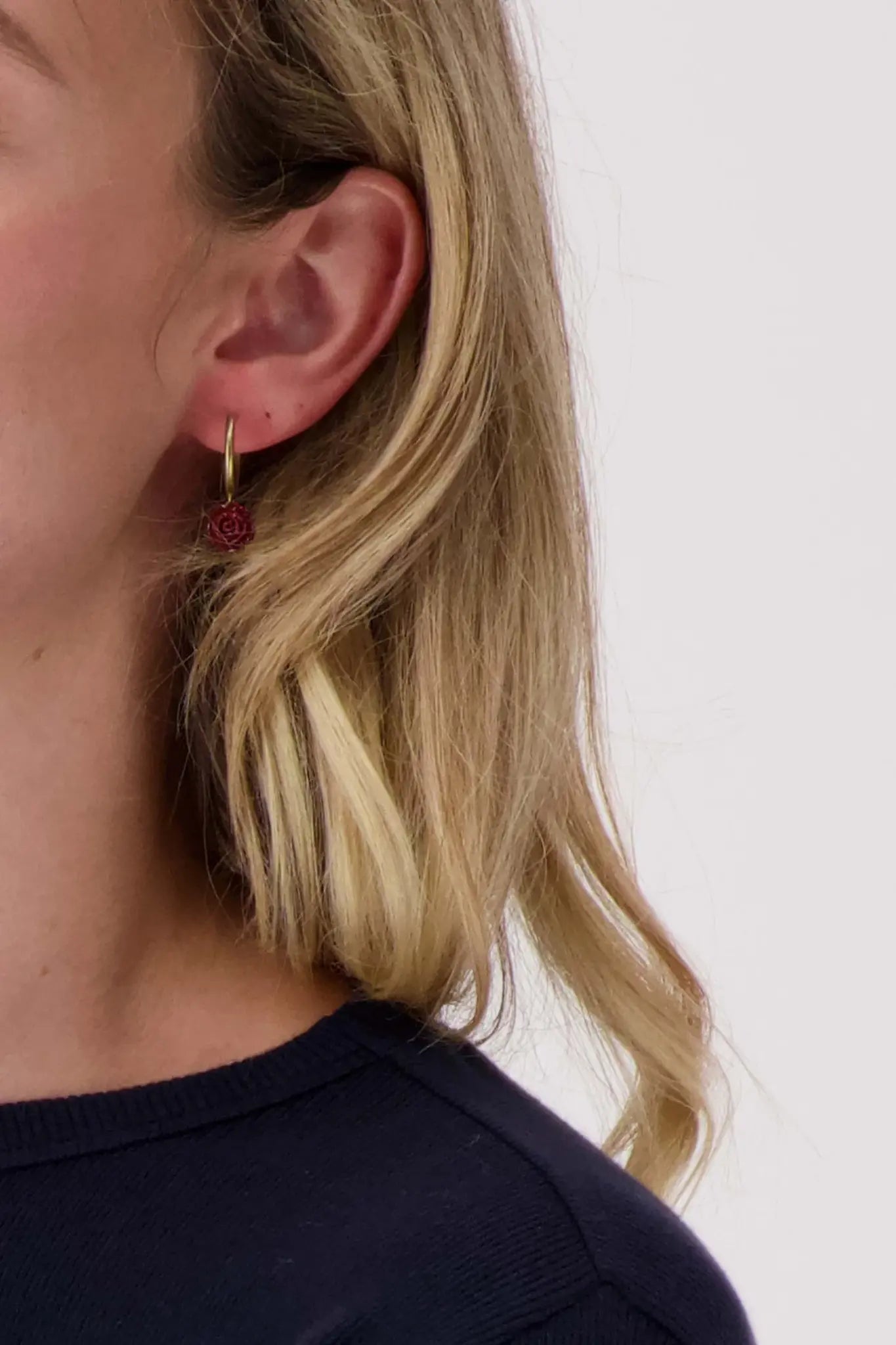 Zusss | Ohrringe mit goldener Rose