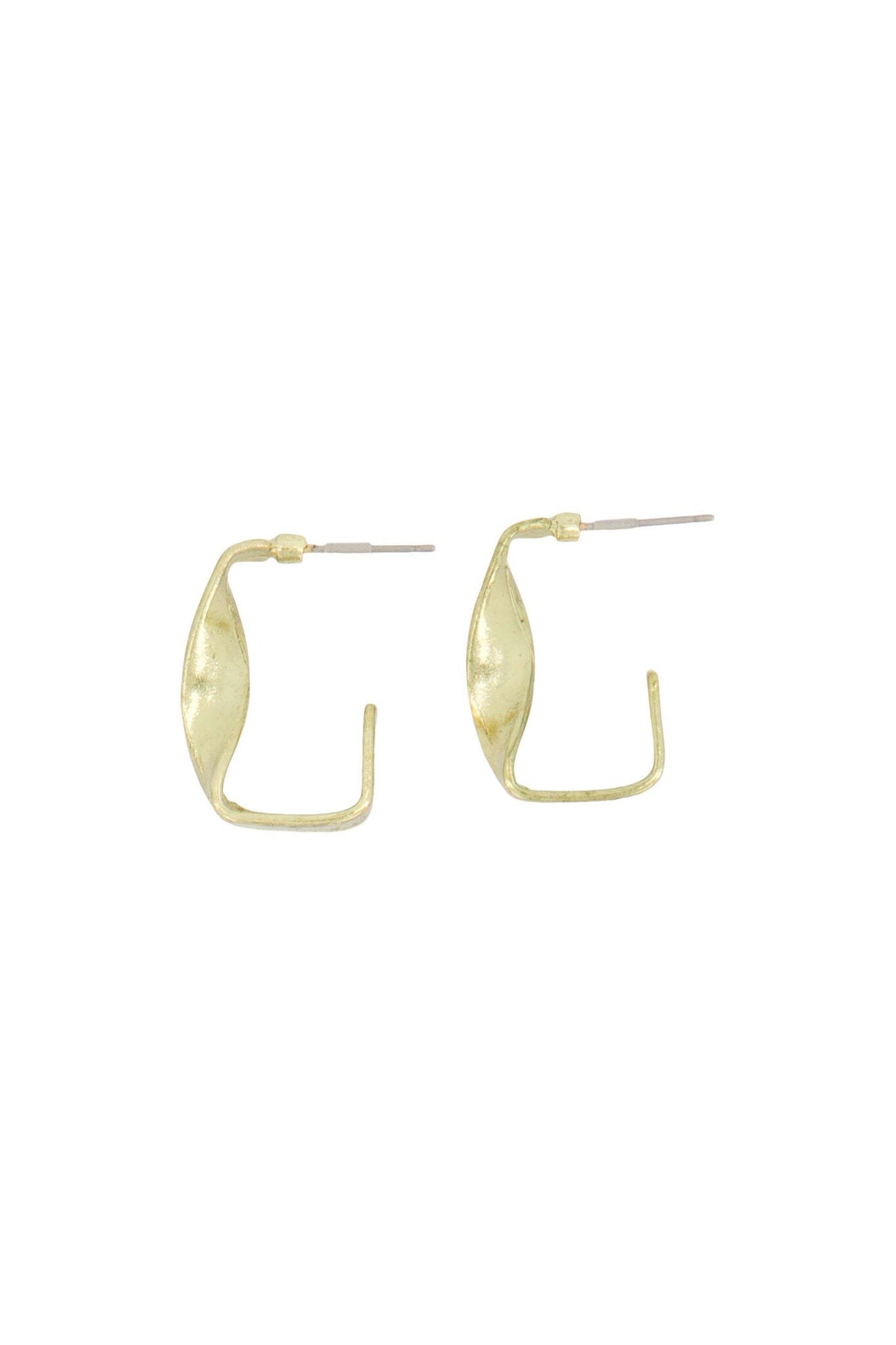 Zusss | Oorbellen gedraaid vierkant goud