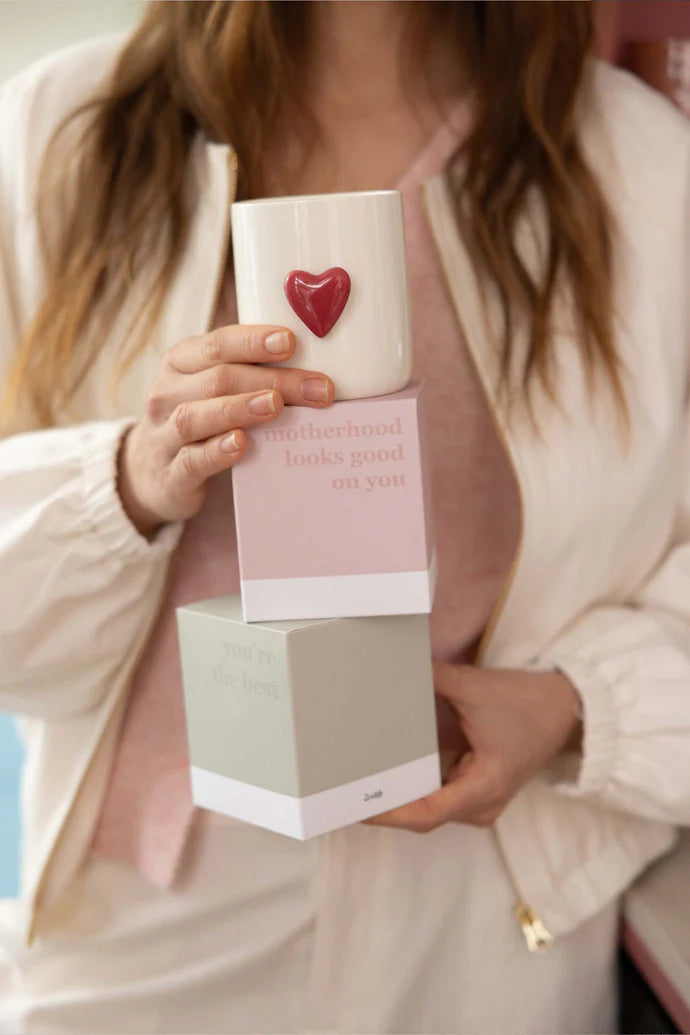 Zusss | Geurkaars keramiek hart in doosje motherhood