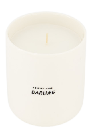 Zusss | Geurkaars keramiek in doosje darling wit/antracietgrijs