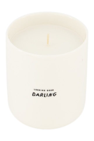 Zusss | Duftkerze aus Keramik in einer Schachtel, bezauberndes Weiß/Anthrazitgrau