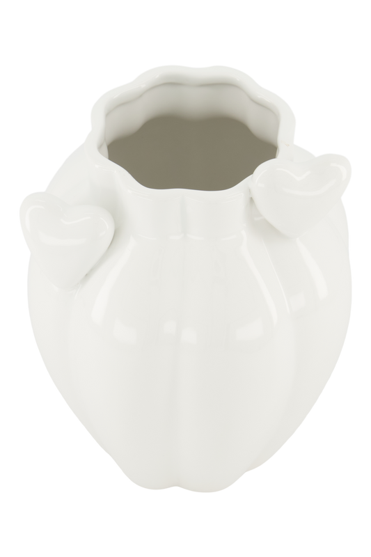 Zusss | Vase Herzen weiß