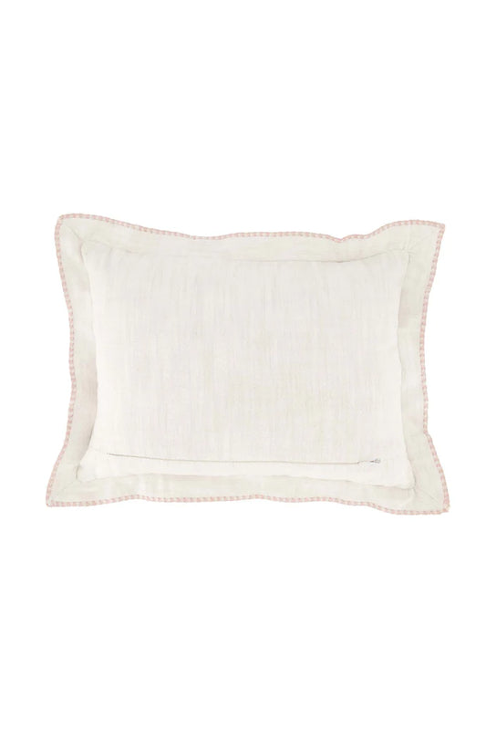 Zusss | Kussen hartje rand gestikt 35x25cm