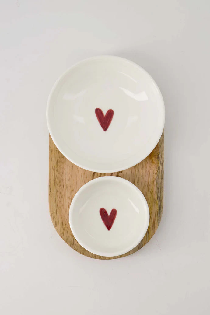 Zusss | Schaaltje hartje wit/rood