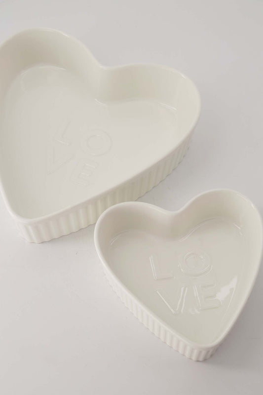 Zusss | Ovenschaal keramiek hartvorm love groot