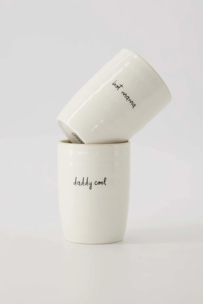 Zusss | Kaffeetasse Hot Mama Weiß/Sand/Schwarz