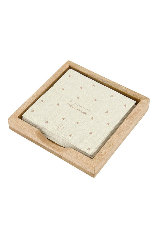 Zusss | Servethouder hout hartje 12.5cm