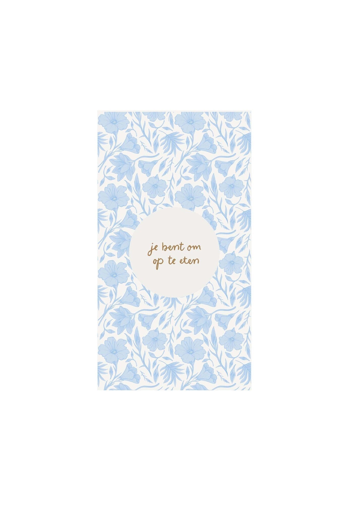 Zusss | Servetten bloemen 11x20cm blauw/wit