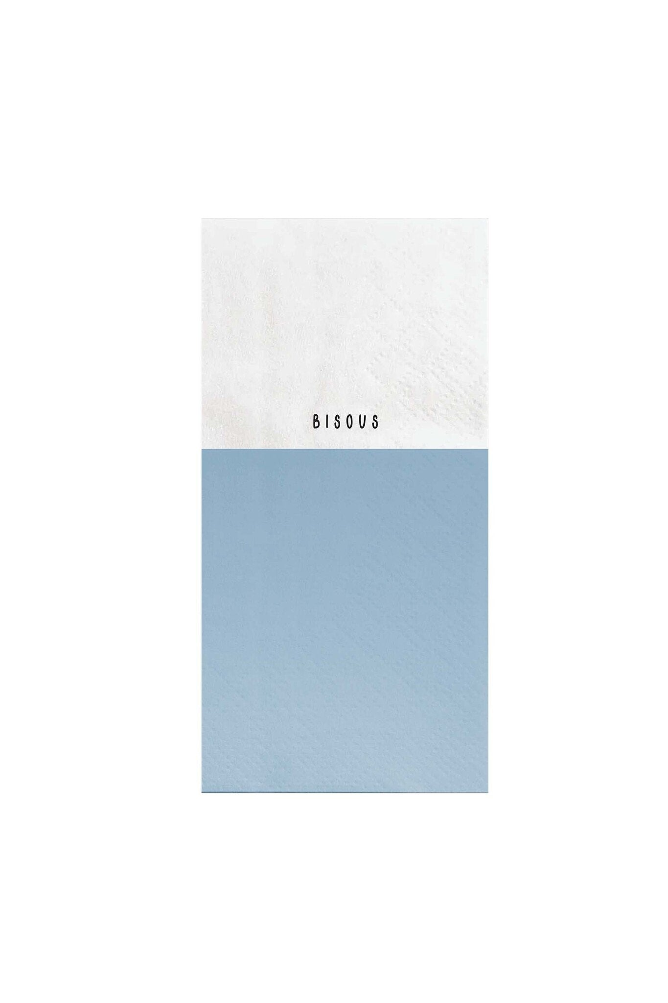 Zusss | Servetten bisous 11x20cm wit/lichtblauw