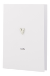 Zusss | Wenskaart liefs hartje zilver broche wit