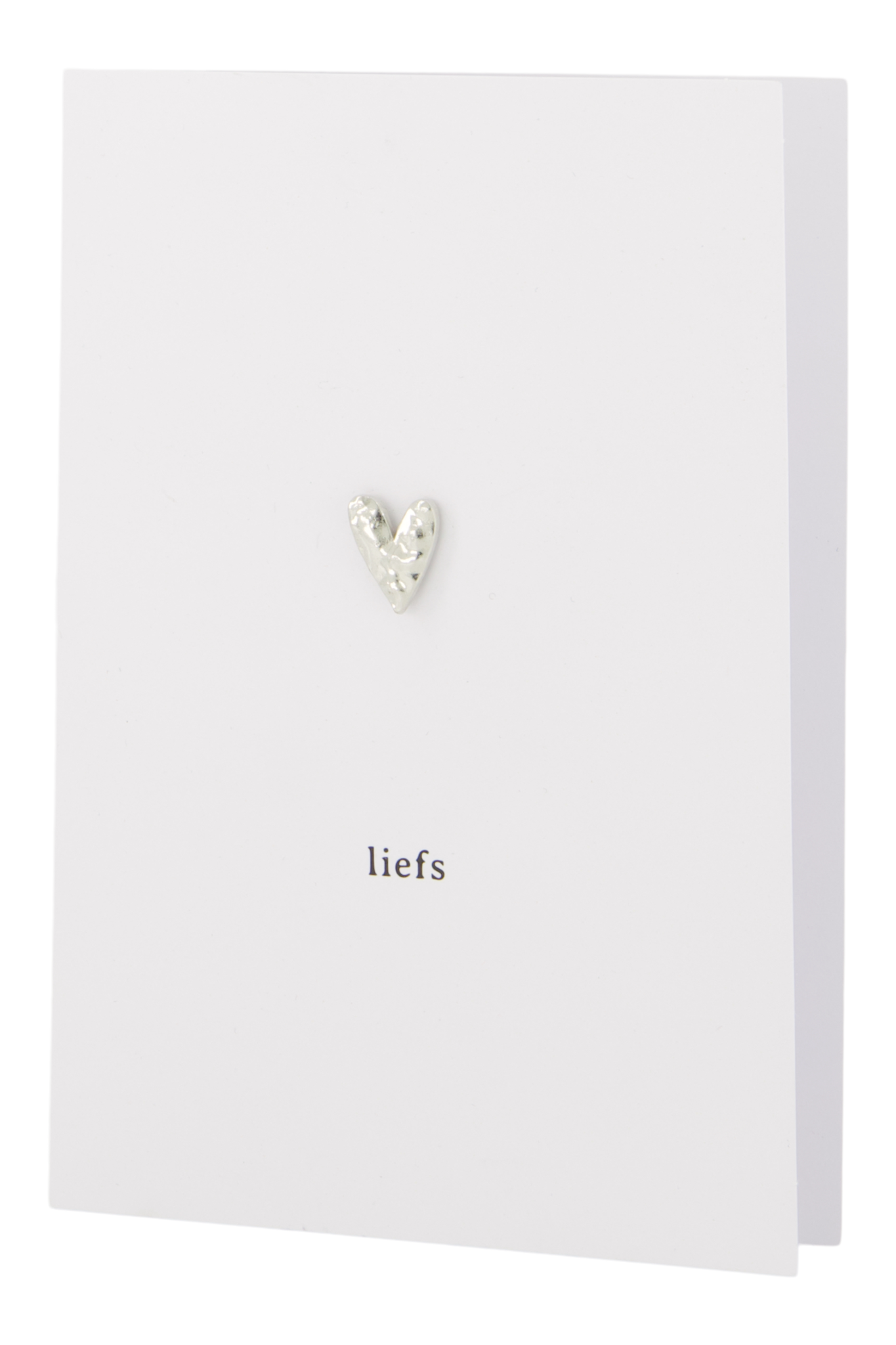 Zusss | Grußkarte mit süßer Herzbrosche, silber, weiß