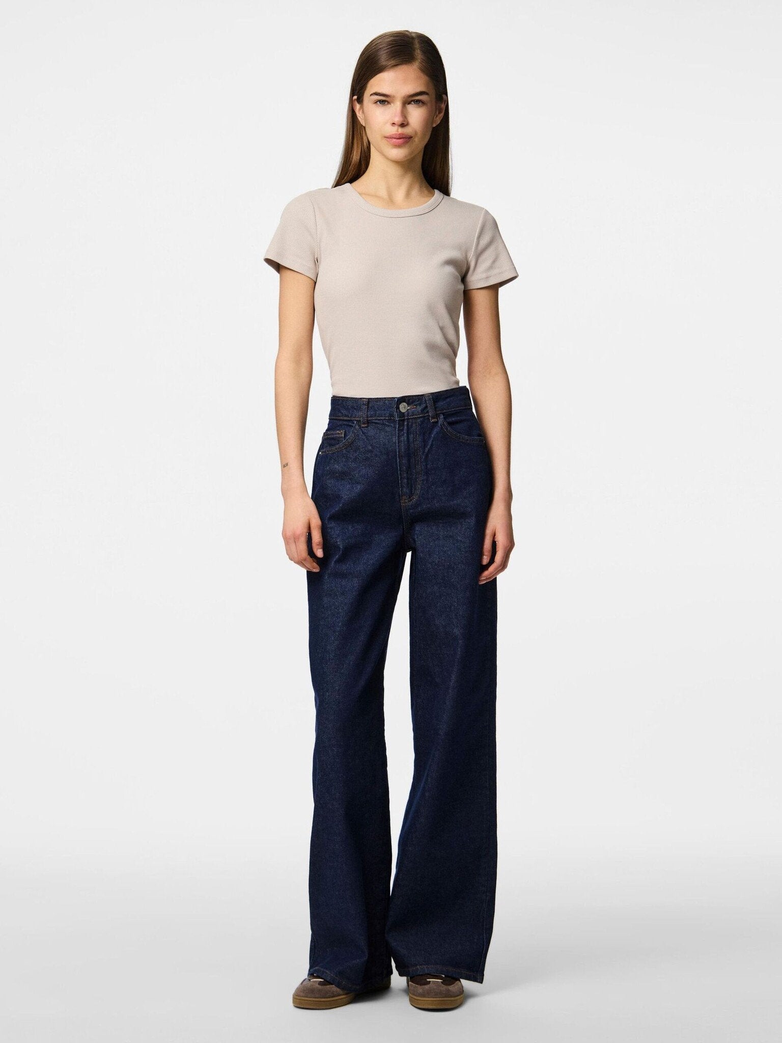Teile | Jeans Selma weit geschnitten, dunkelblauer Denim