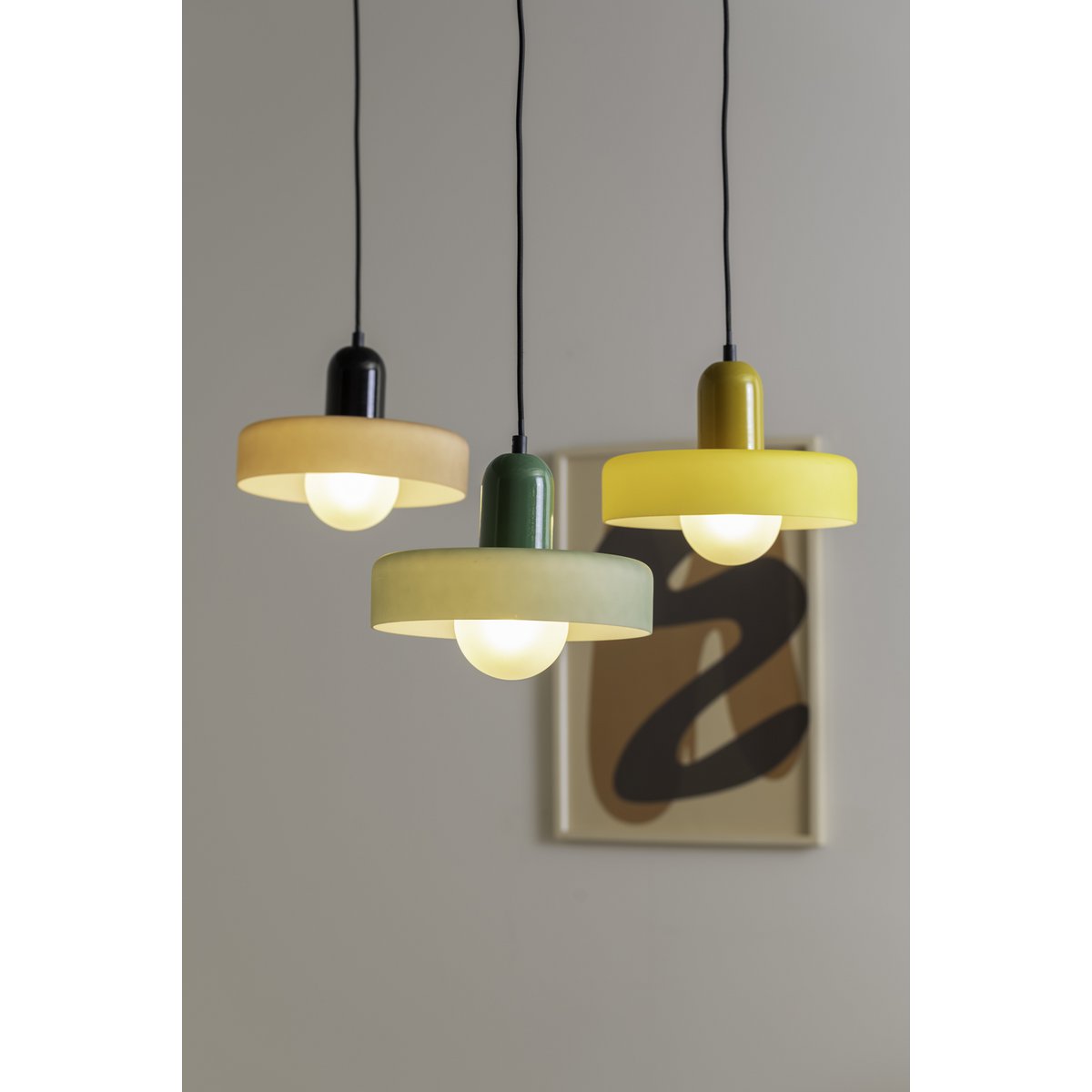 Leitmotiv Hanglamp Opaco Grato Warm Grijs Glas