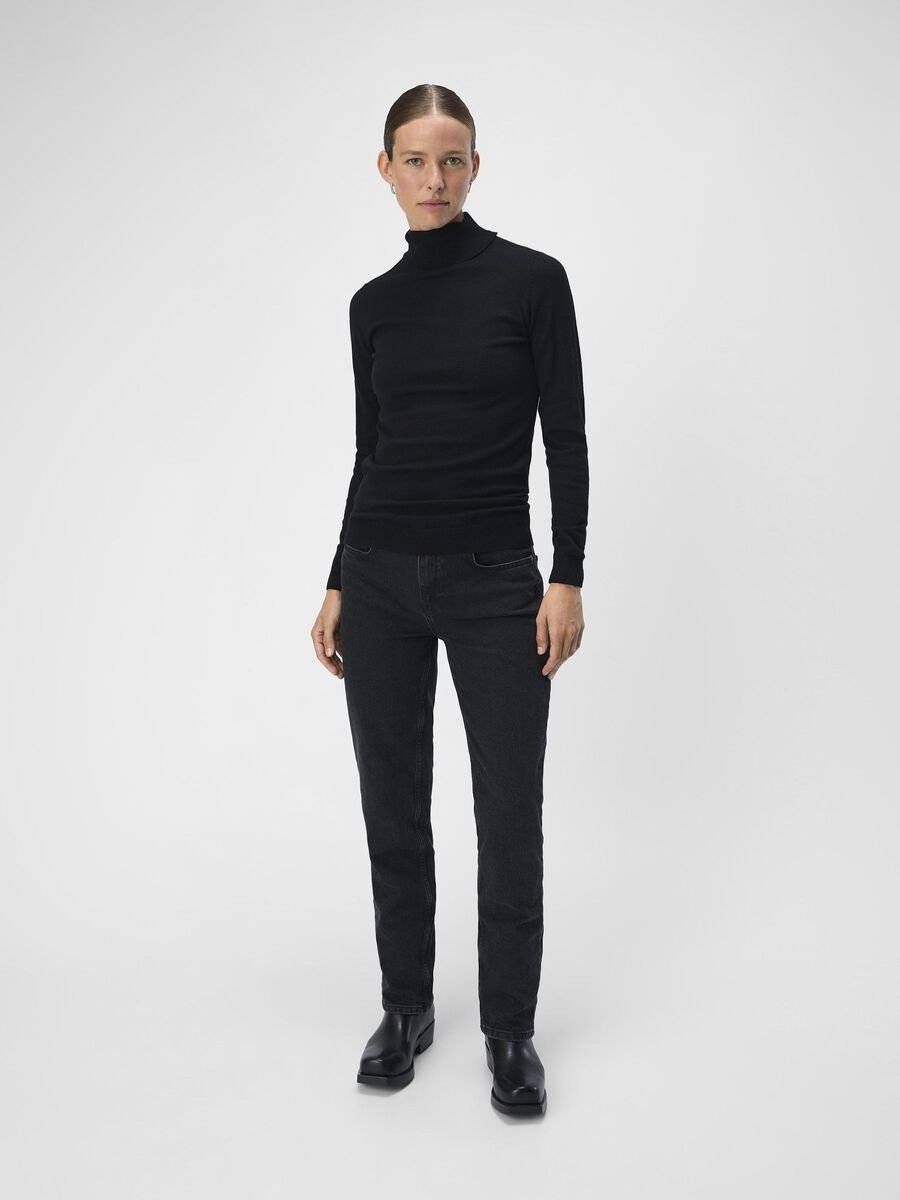 Objekt | Rollkragenpullover Thess schwarz