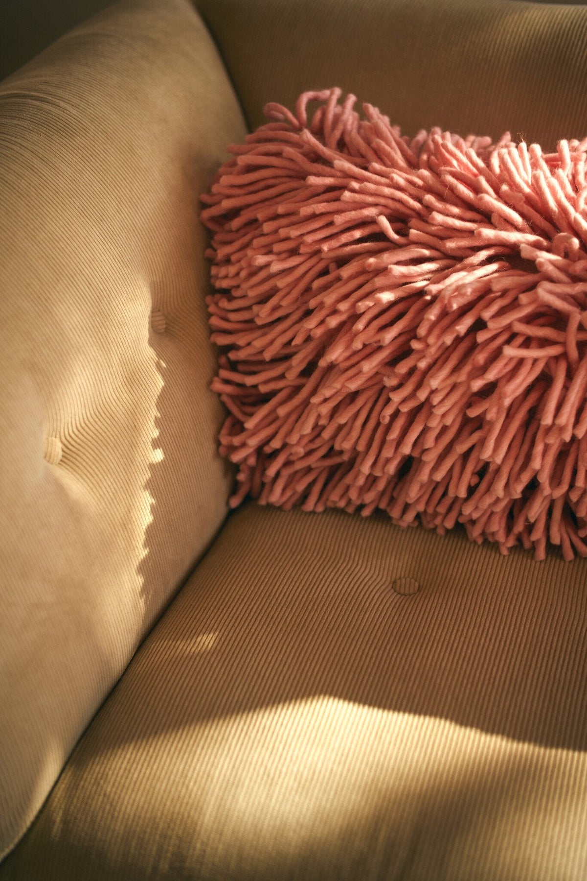 HK Living | Kussen rugged wool pink 60x40cm