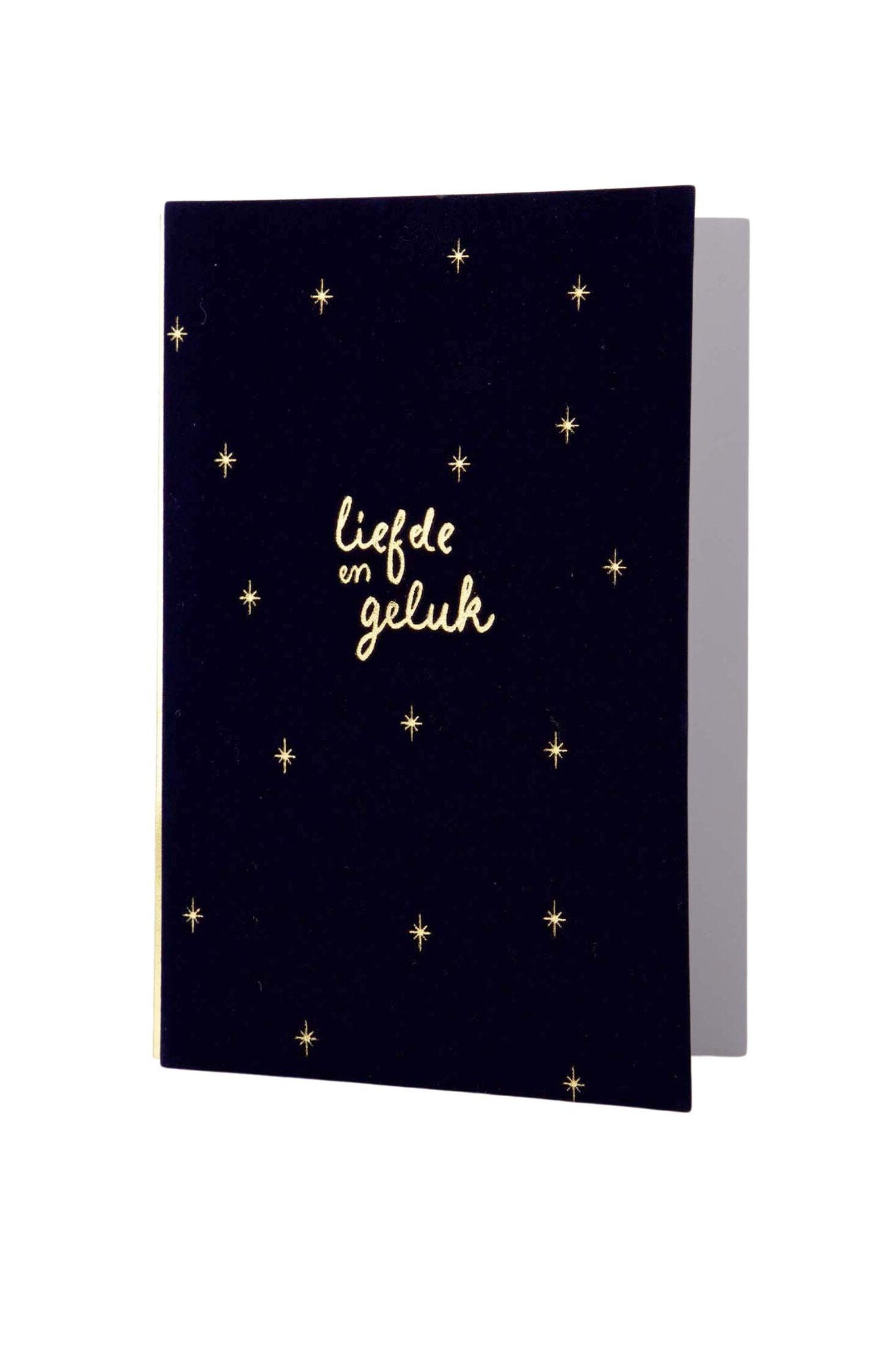 Zusss | Wenskaart velvet liefde en geluk donkerblauw
