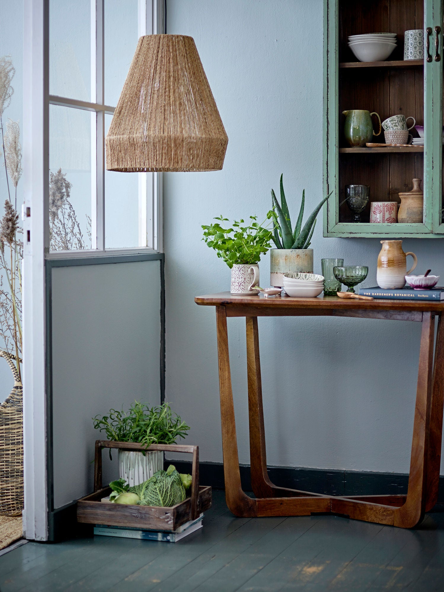 Bloomingville | Vitrinekast Hazem oud groen