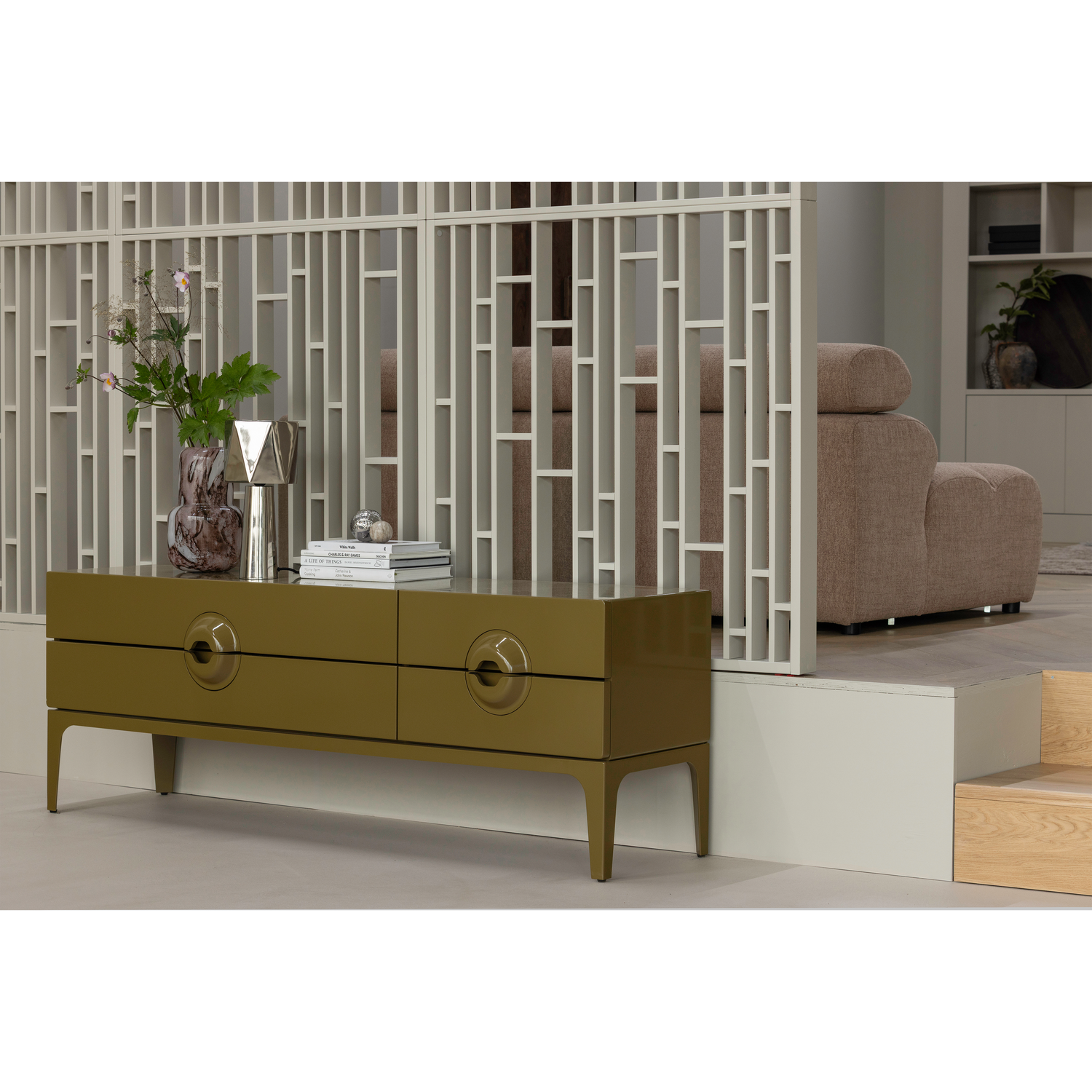 Woood Merge Tv-meubel eucalyptushout Honinggeel