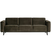 Woood Statement 3-Zits Bank 230cm Velvet Warmgroen
