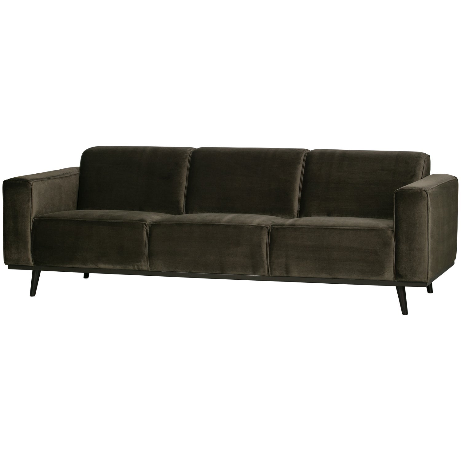 Woood Statement 3-Zits Bank 230cm Velvet Warmgroen