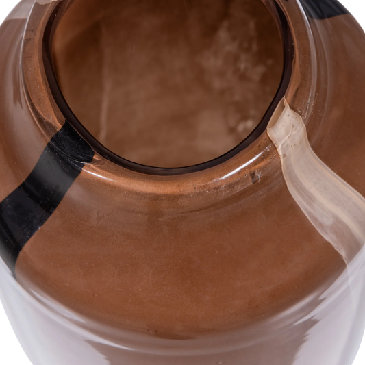 Woood | Vaas Selena glas met streep