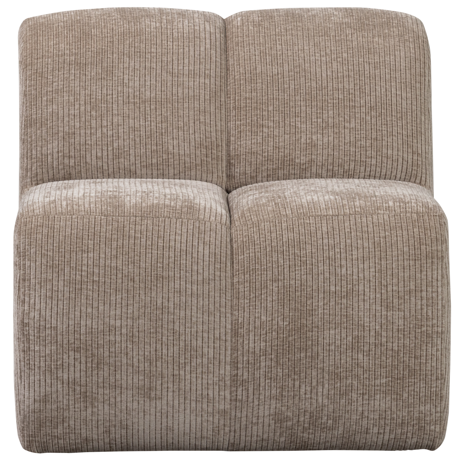 Woood Mojo Eetbank 84cm met rugleuning ribstof donkerzand