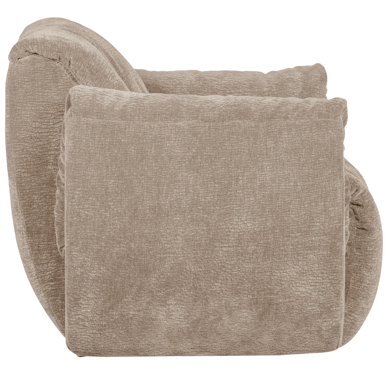 Woood Baggy Draaifauteuil 3D Chenille Zand