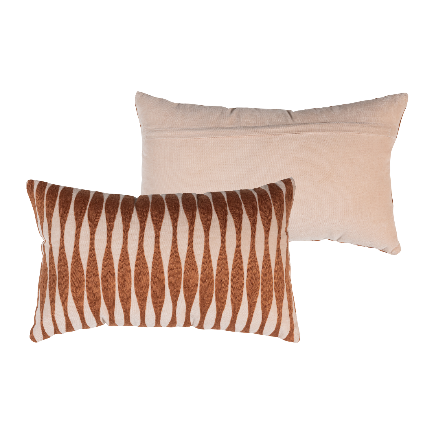 Woood Zena Kussens Roze & Roestbruin - Set van 4