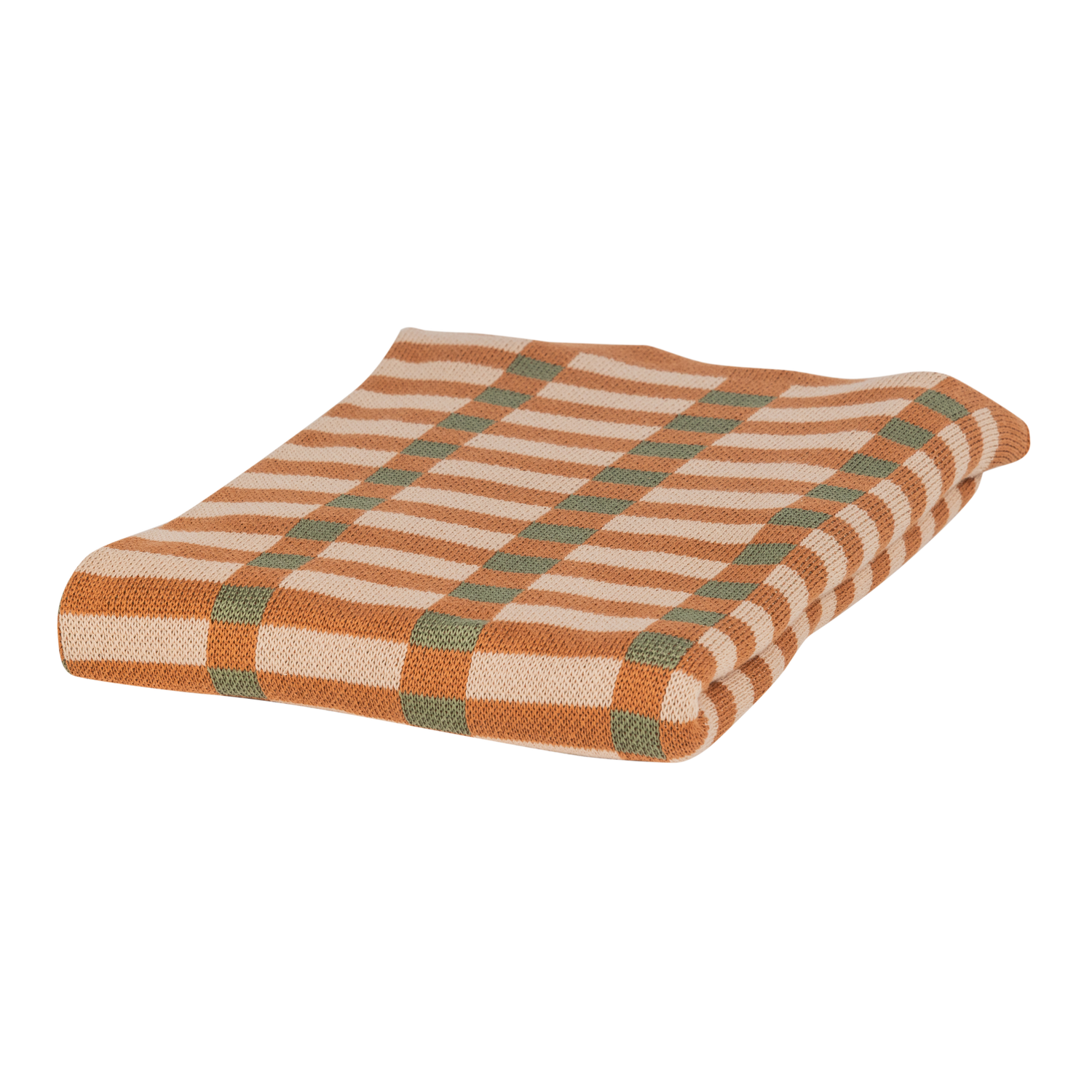 Woood Vola Plaid 130x170cm groen/oranje