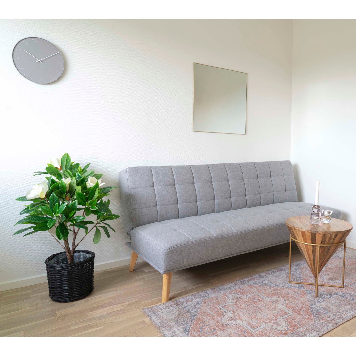 House Nordic | Vierkante spiegel met brass lijst 60cm