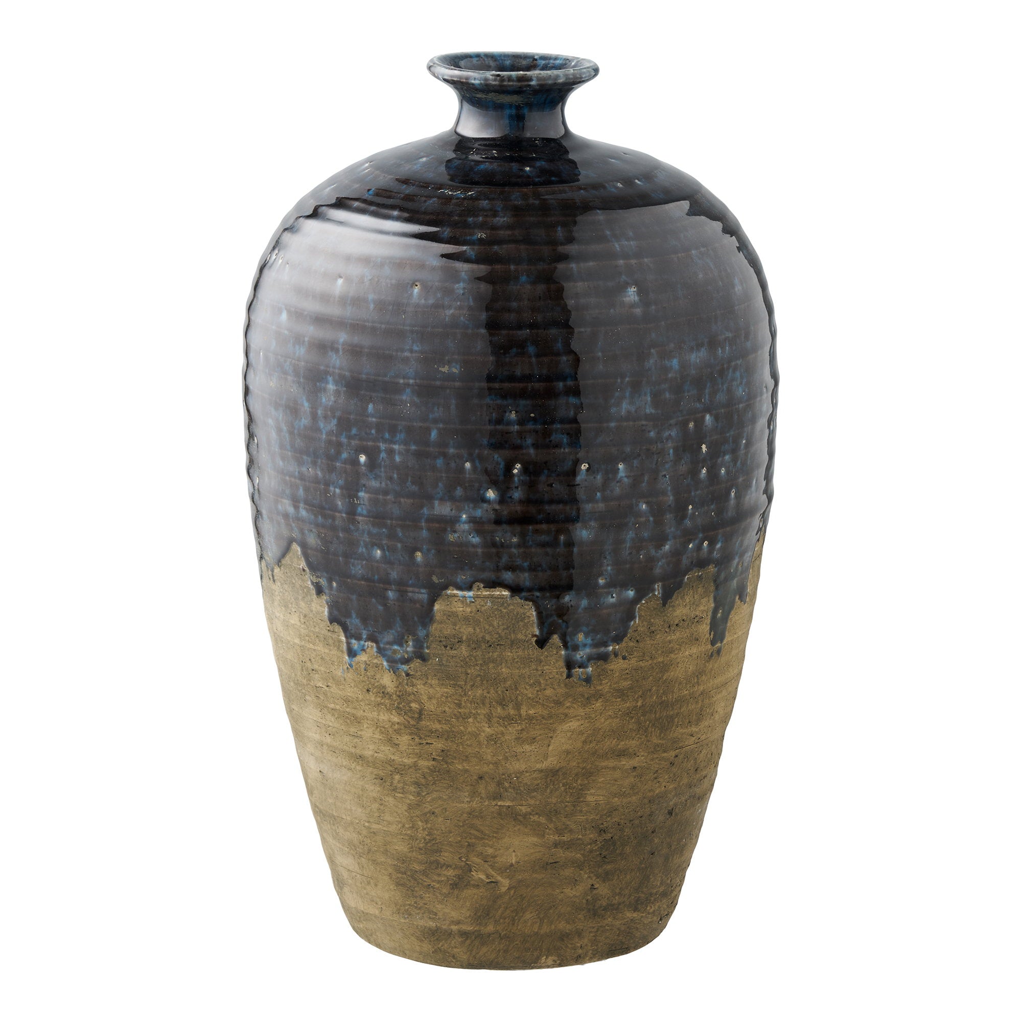 House Nordic Vaas keramiek donker blauw 44.5 cm