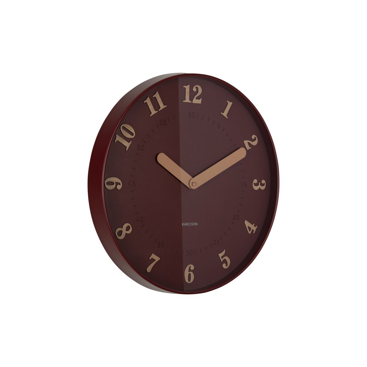 Karlsson Wandklok Amena Burgundy