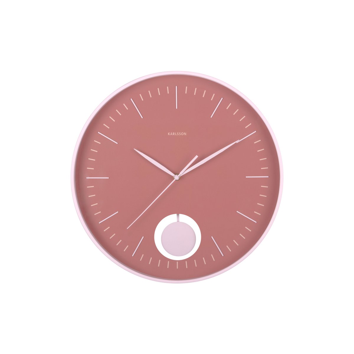 Karlsson Wandklok Grato met Pendel Roze tan
