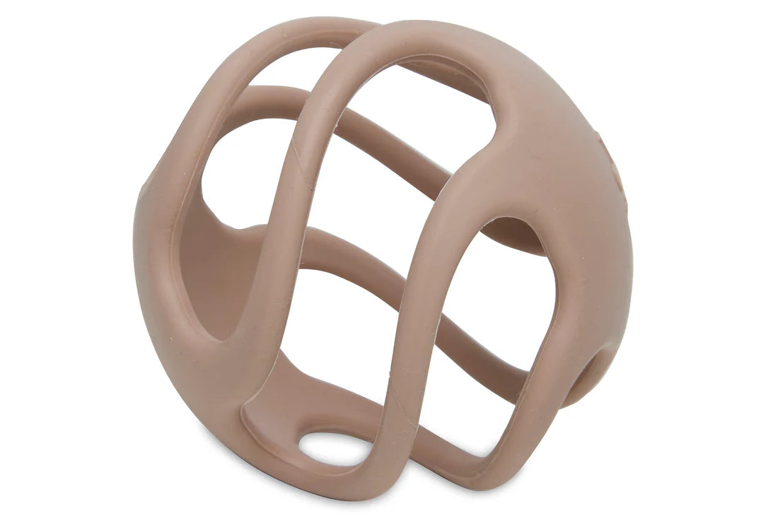 Jollein | Beißringball aus Silikon, 10 cm, Keks