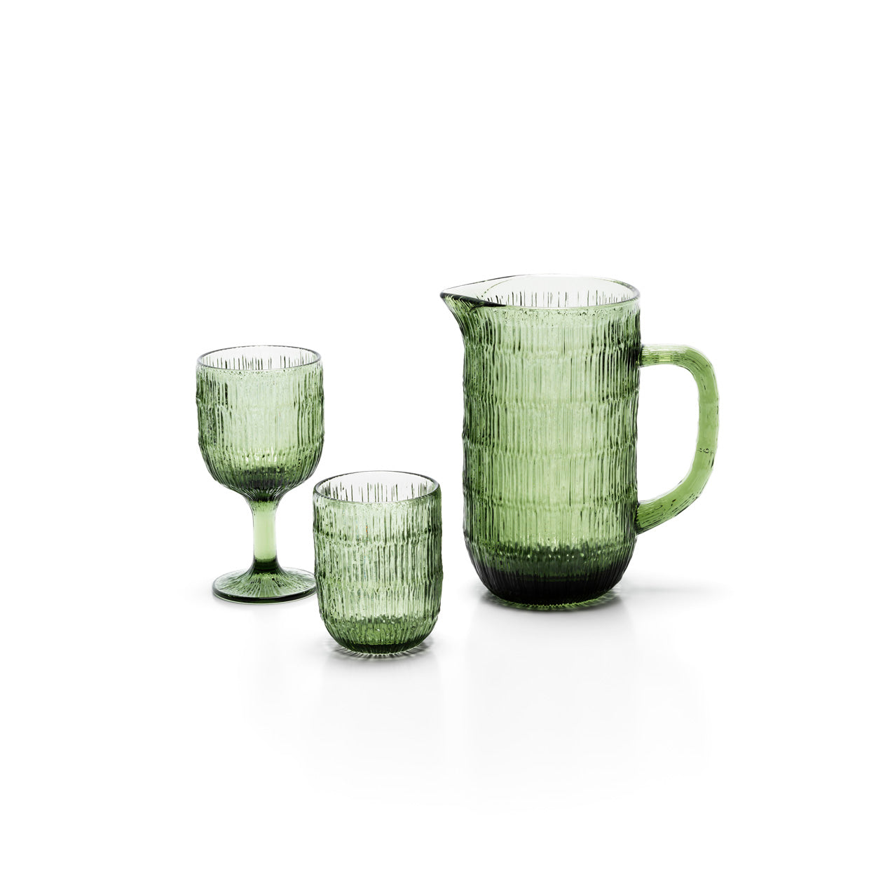Bazar Bizar Waterkan The Ripple Mosgroen glas