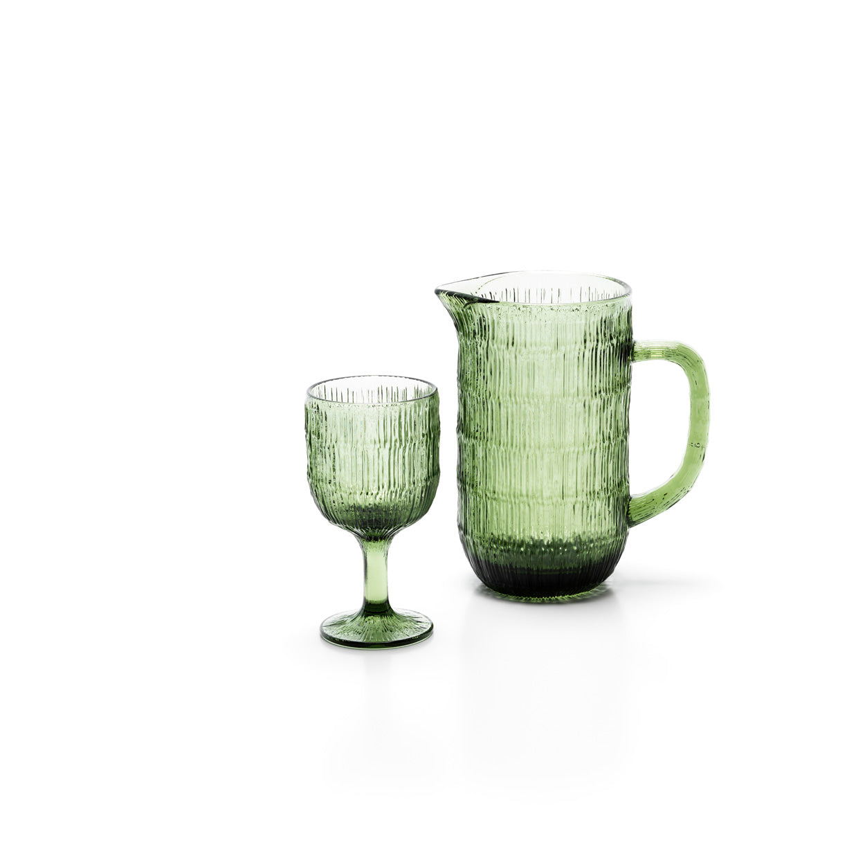 Bazar Bizar Waterkan The Ripple Mosgroen glas