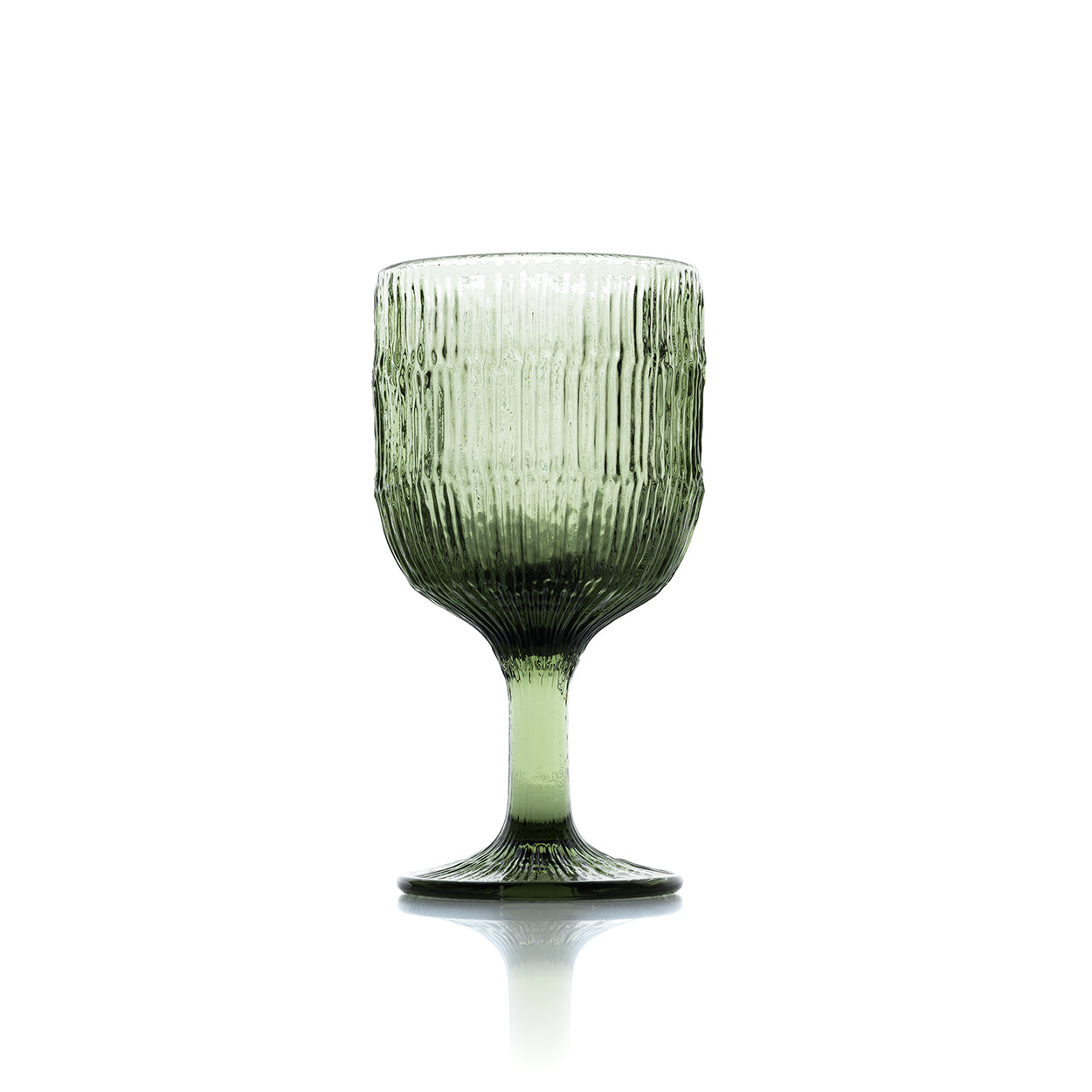 Bazar Bizar Wijnglas The Ripple Mosgroen glas