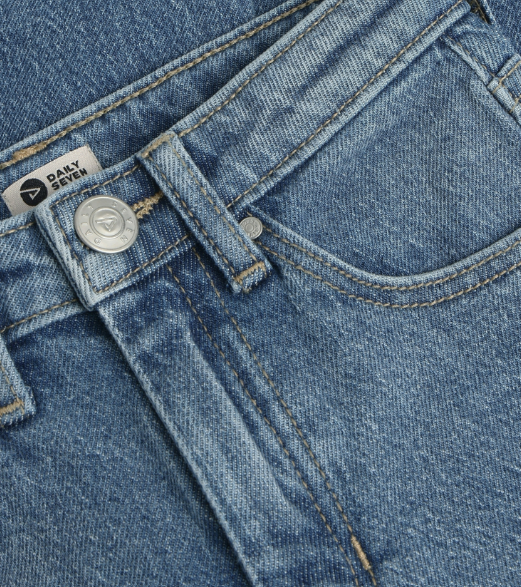 Daily7 | Jeans denim barrel fit print