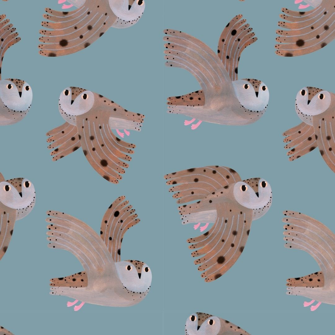 Meet me at the Wall Behang Owl sky | Aniek Bartels