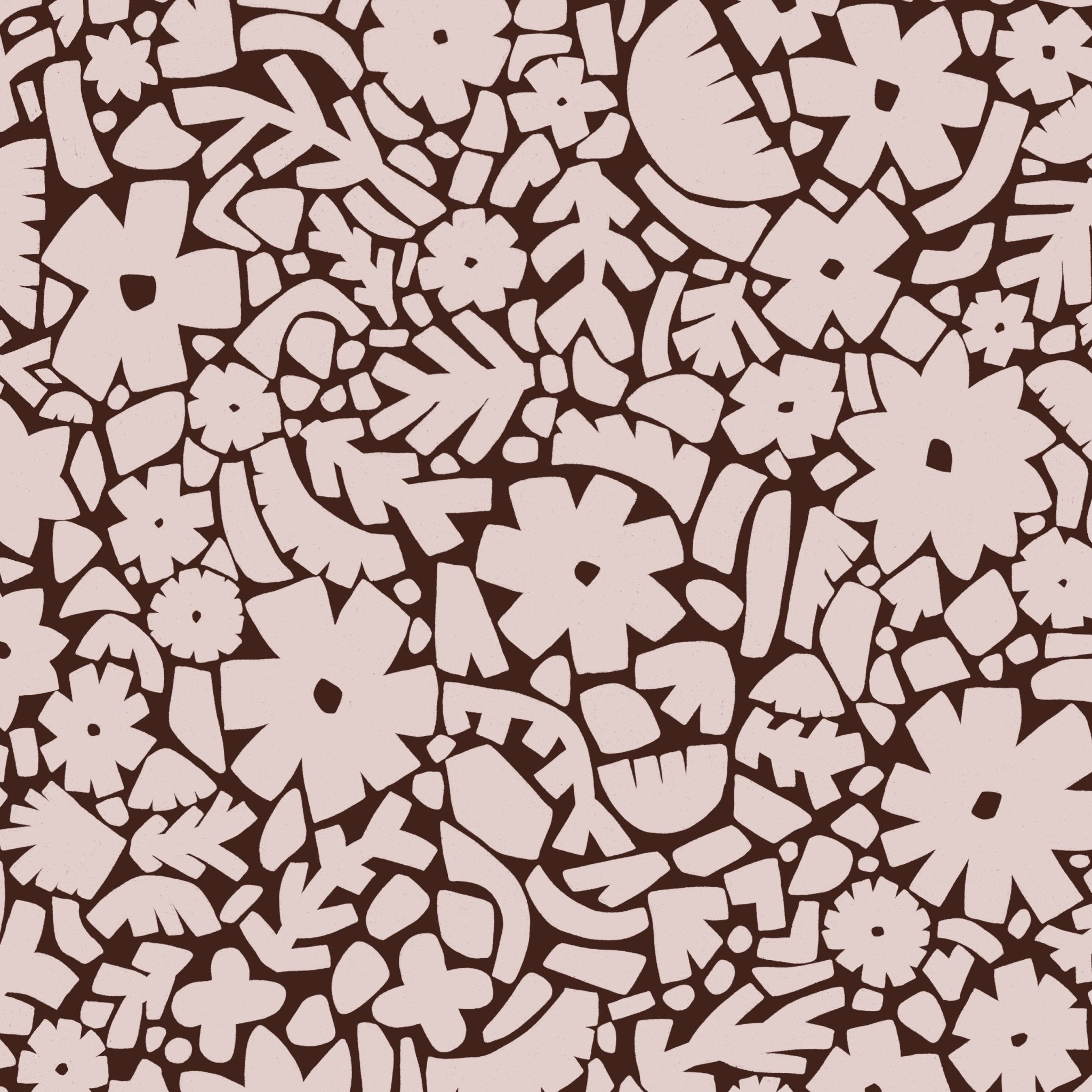Behang Meet Me at the Wall - Flowerfield Brown - Naturel Noord 270cm