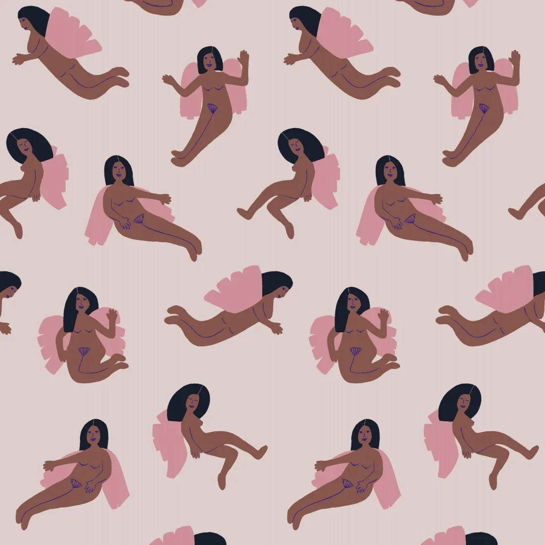 Behangstaal Meet Me at the Wall - Womanhood Soft Pink - Natural Noord