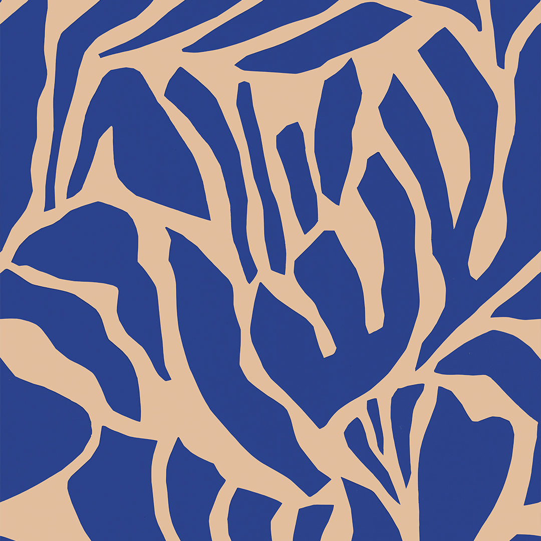 Behangstaal Meet Me at the Wall - Flow Blue - Sabine van Vessem