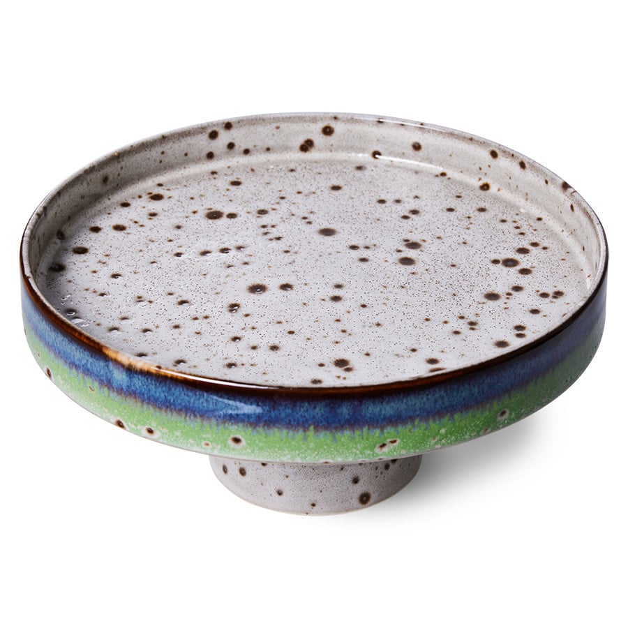 HK Living | 70's servies schaal op voet Comet