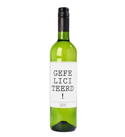 Flessenwerk | Witte wijn Gefeliciteerd!