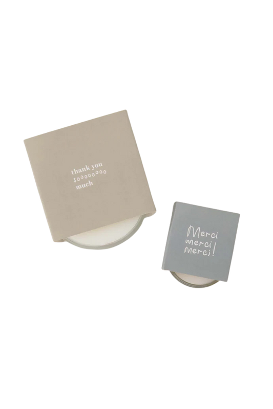 Zusss | Geurkaars in wikkel thank you wit/grijsgroen